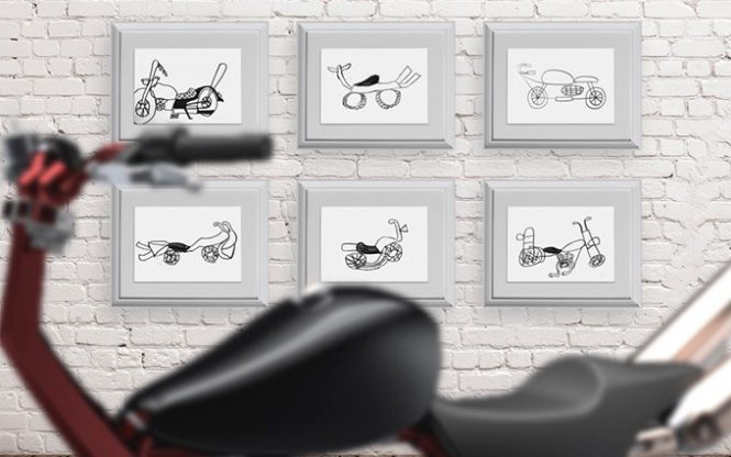 【天才誕生】子どもにバイクの絵を描いてもらったら世にも斬新なバイクが完成した！