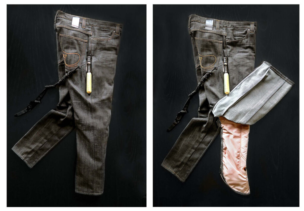 【エアバッグinパンツ】ライダーの下半身を事故から守る新しいウェア「Airbag Jeans」に注目！