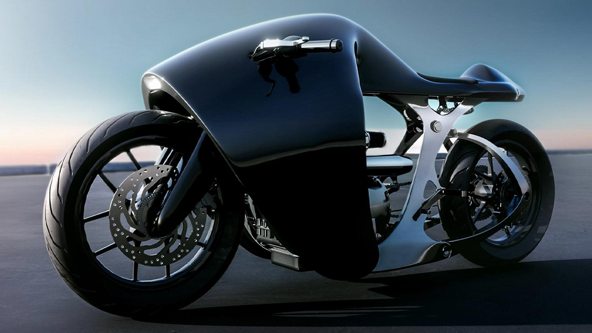 トライアンフ製エンジン以外は全て設計・製作したBabdit9の超独創的コンプリートバイク「スーパーマリン」