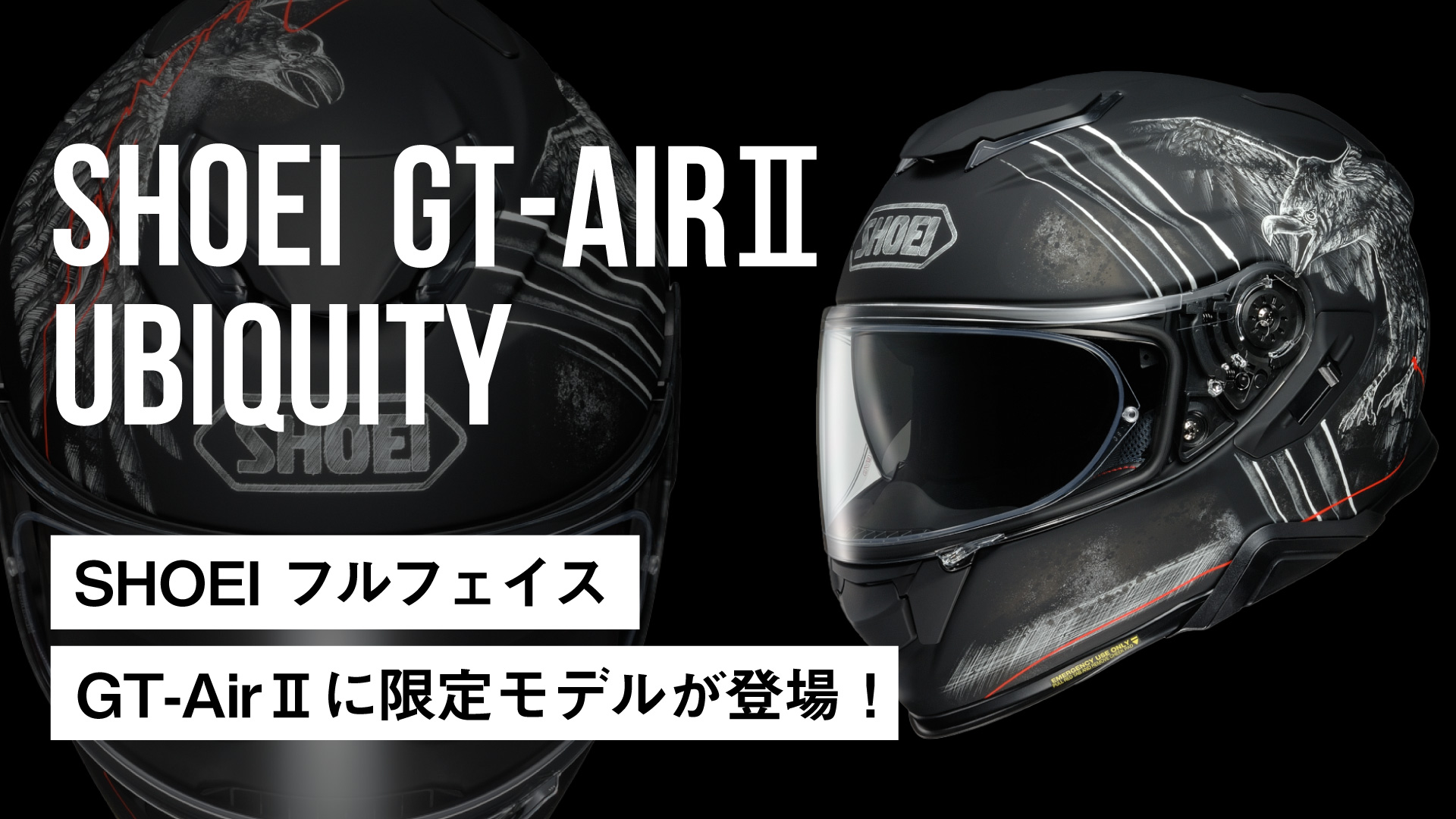 限定発売のSHOEI「GT-AirⅡ UBIQUITY」はデッサン画のような