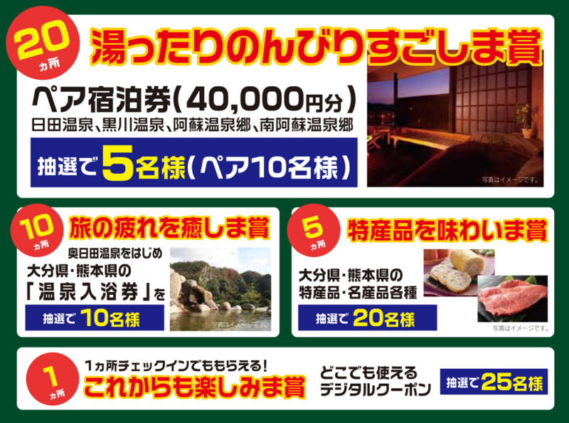 【大分・阿蘇ツーリングキャンペーン】大分や阿蘇(熊本)のツーリングスポットを巡って景品をゲットしよう！
