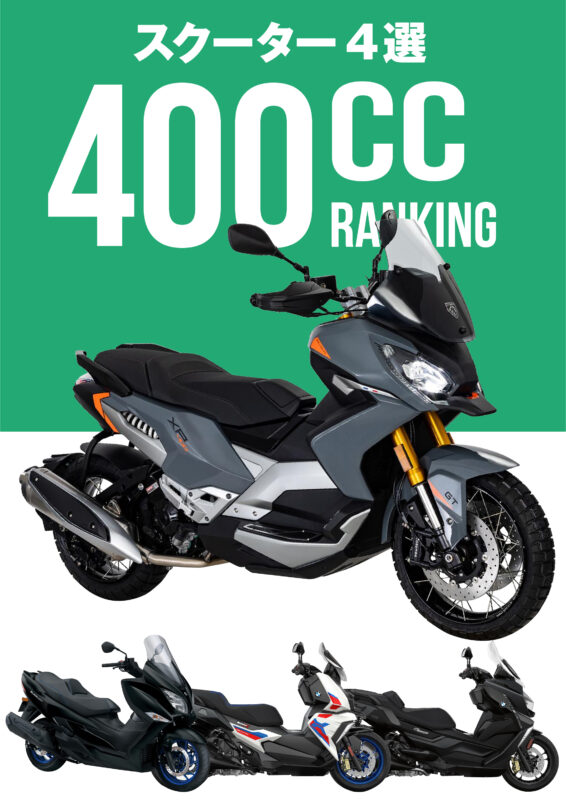 【2023年版】新車で買える400ccスクーターを一斉比較【全4モデル】