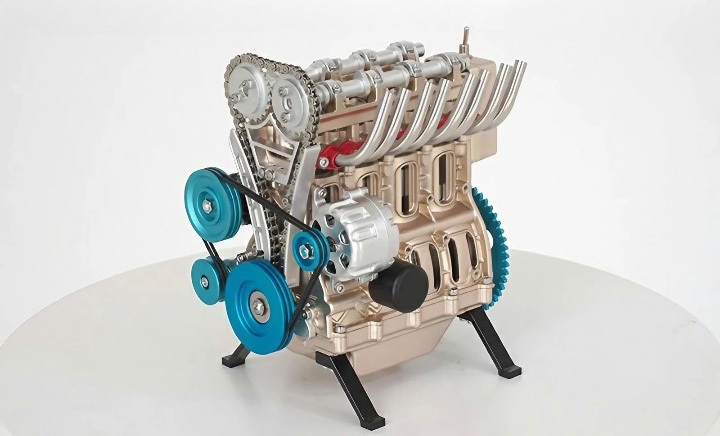 【大人の自由研究】約357点の金属パーツから4気筒のDOHCエンジン模型を作ろう！