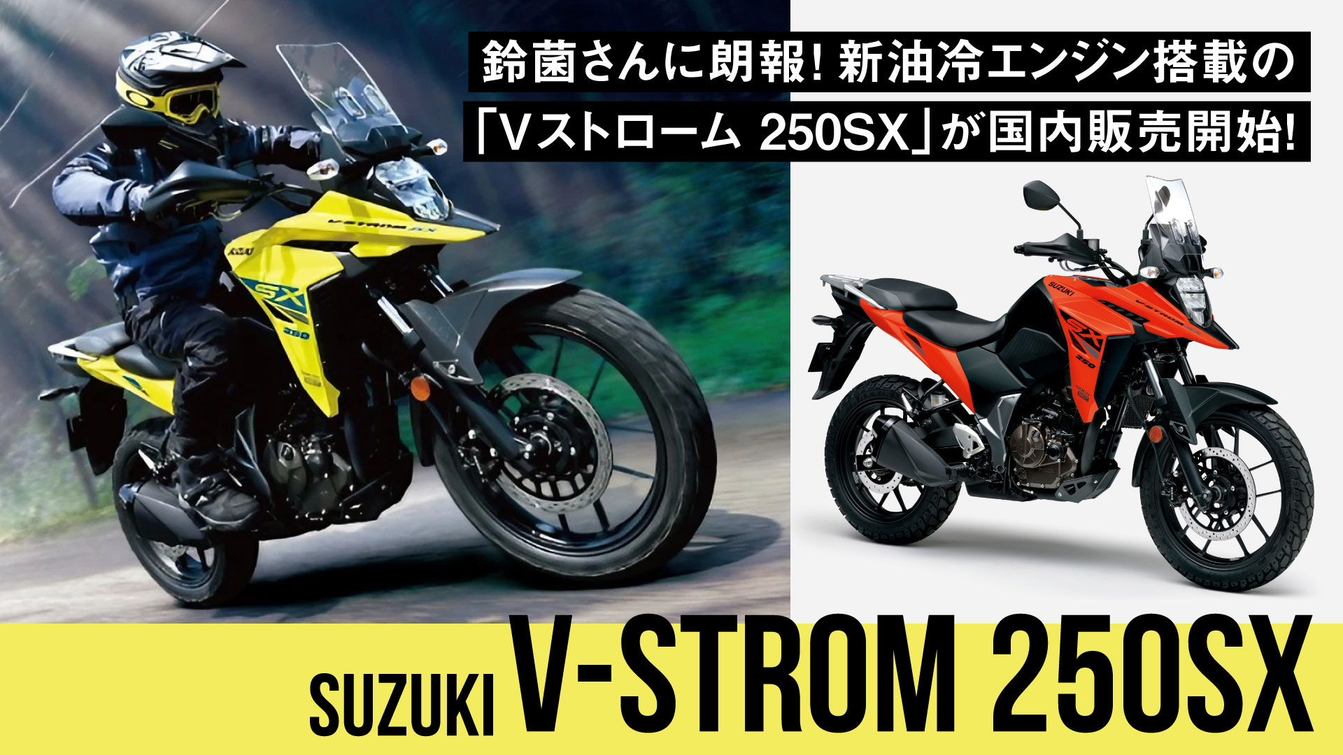 【鈴菌さんに朗報】新油冷エンジン搭載のスズキ「Vストローム 250SX」が国内販売開始！