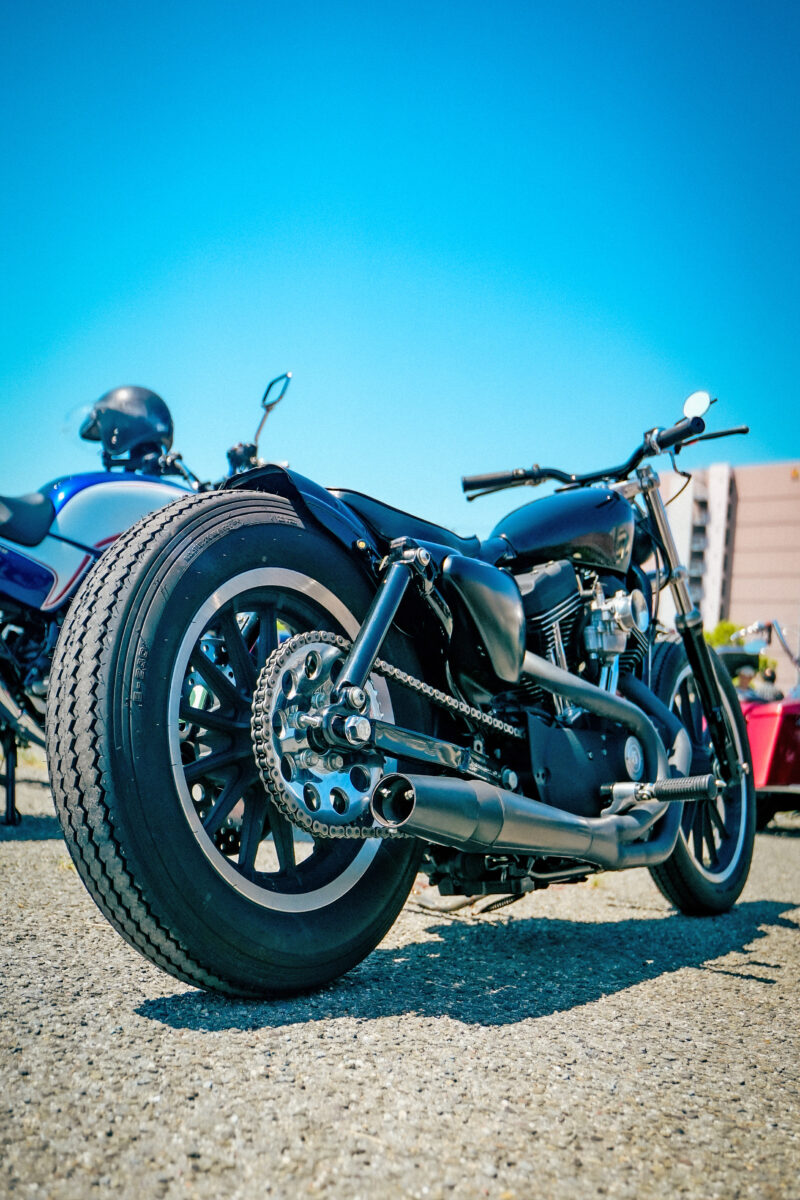 カラーマッチングを楽しむバイカー