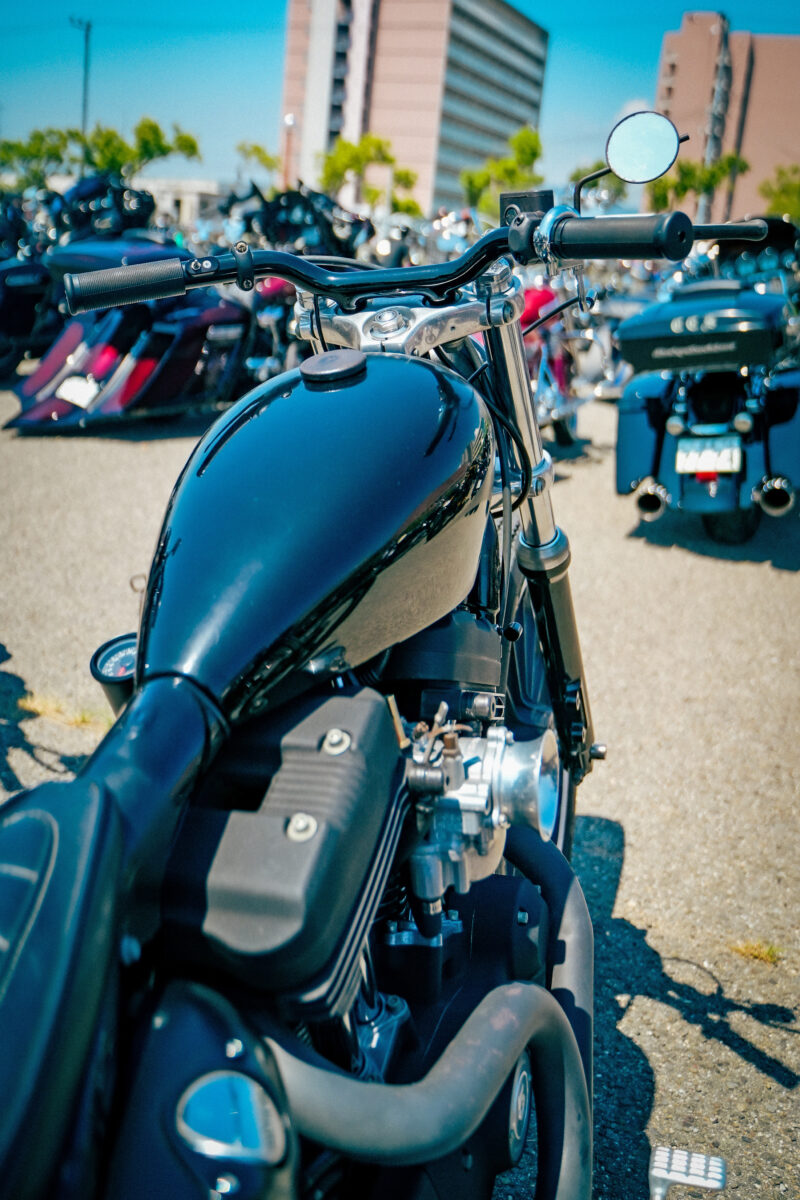 カラーマッチングを楽しむバイカー