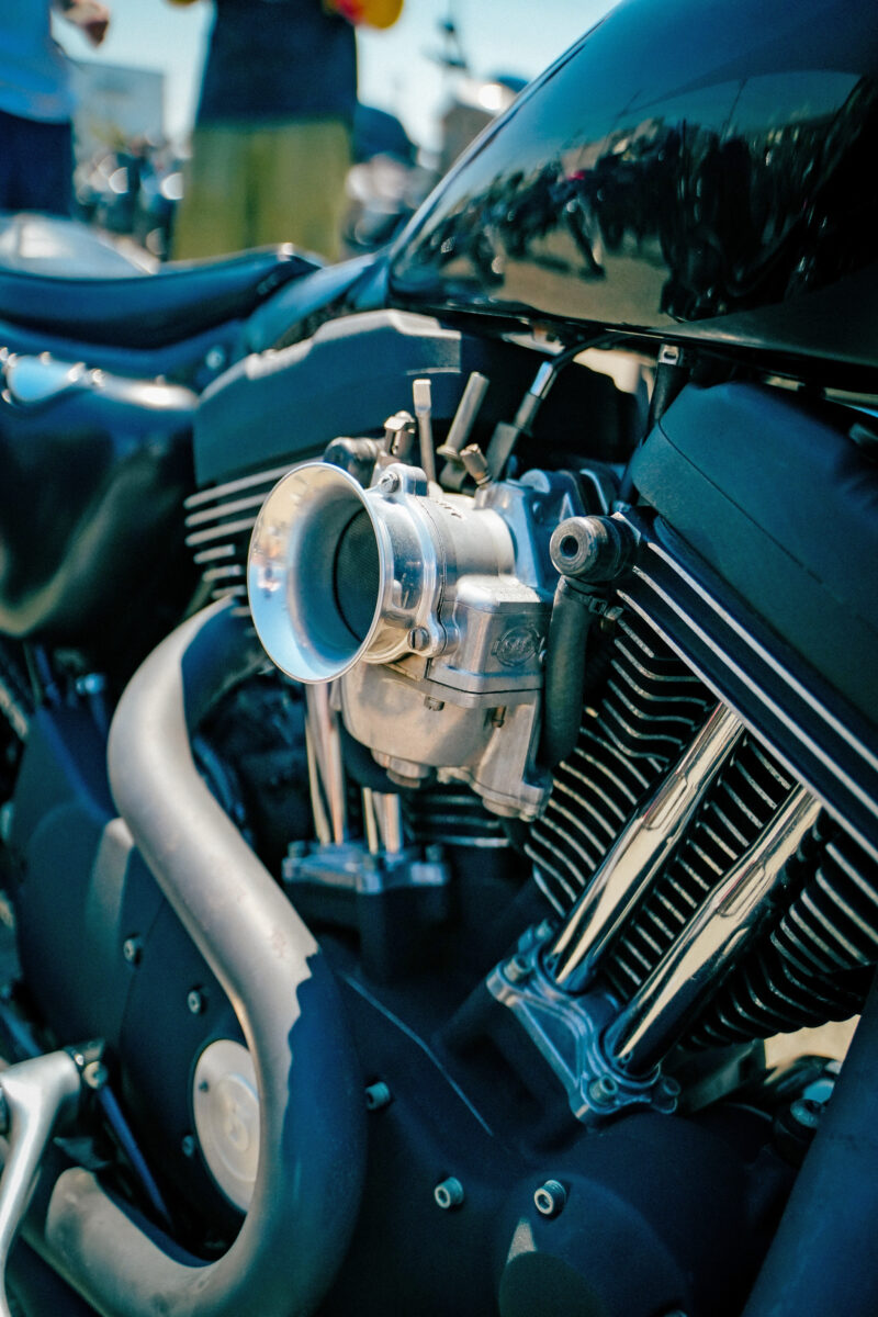 カラーマッチングを楽しむバイカー