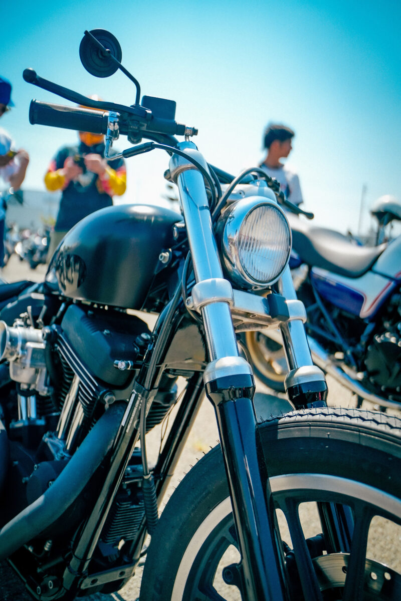 カラーマッチングを楽しむバイカー