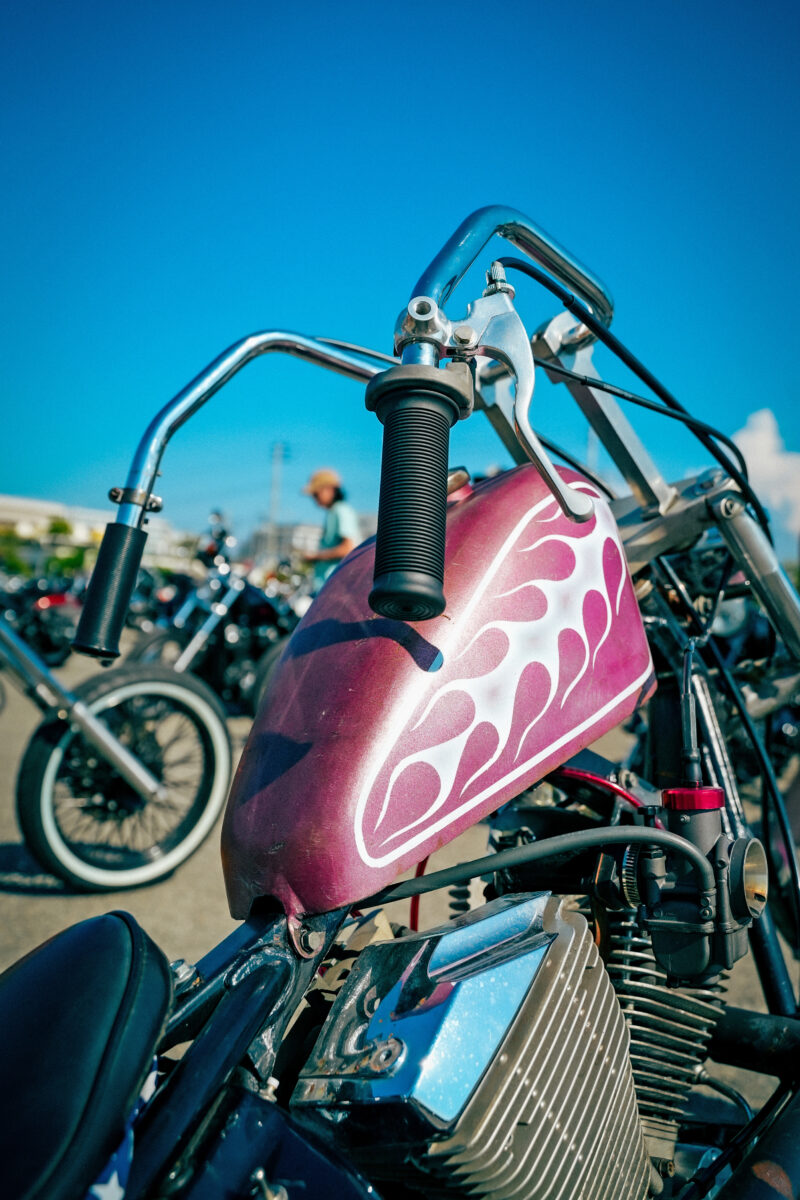 古着ミックススタイルのチョッパー乗り