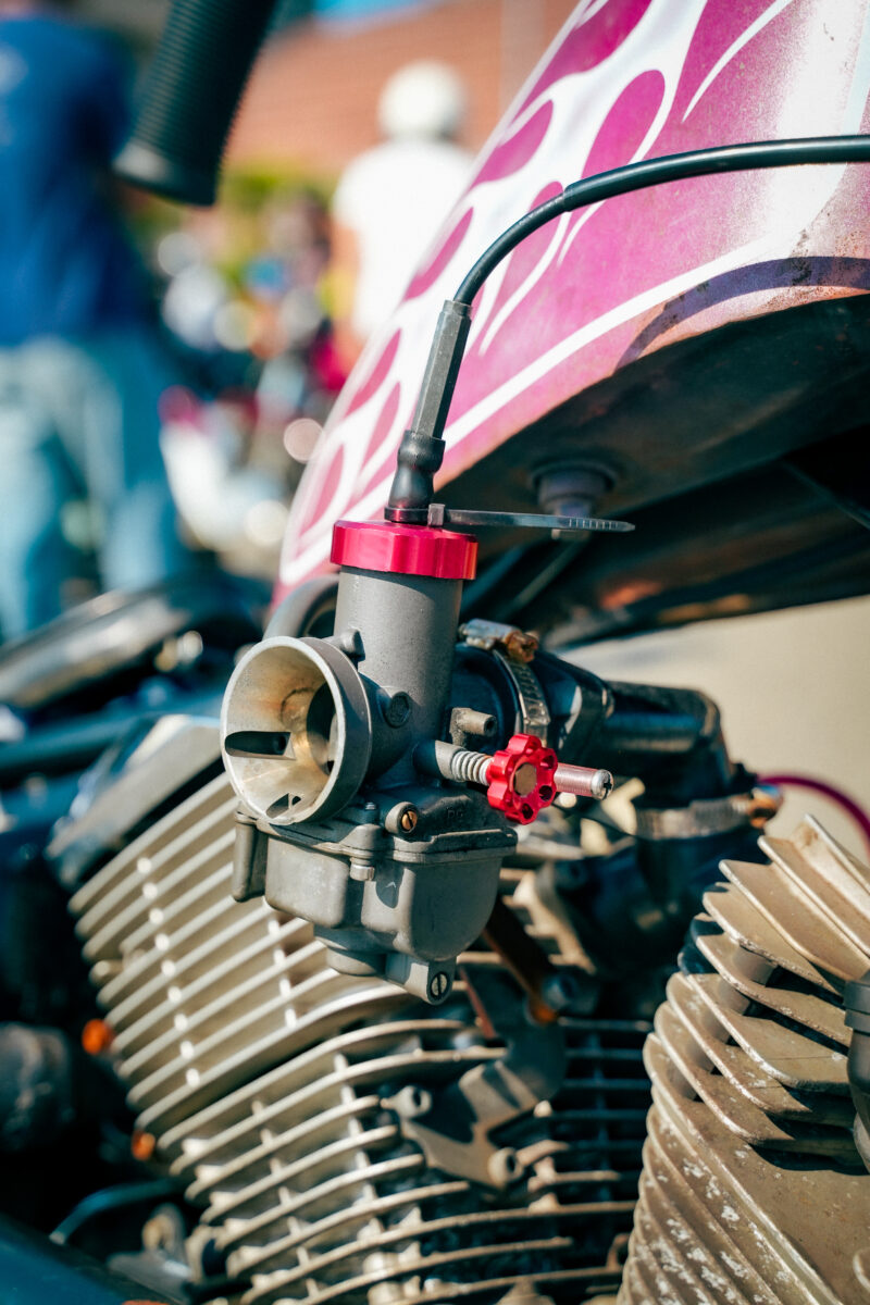 古着ミックススタイルのチョッパー乗り