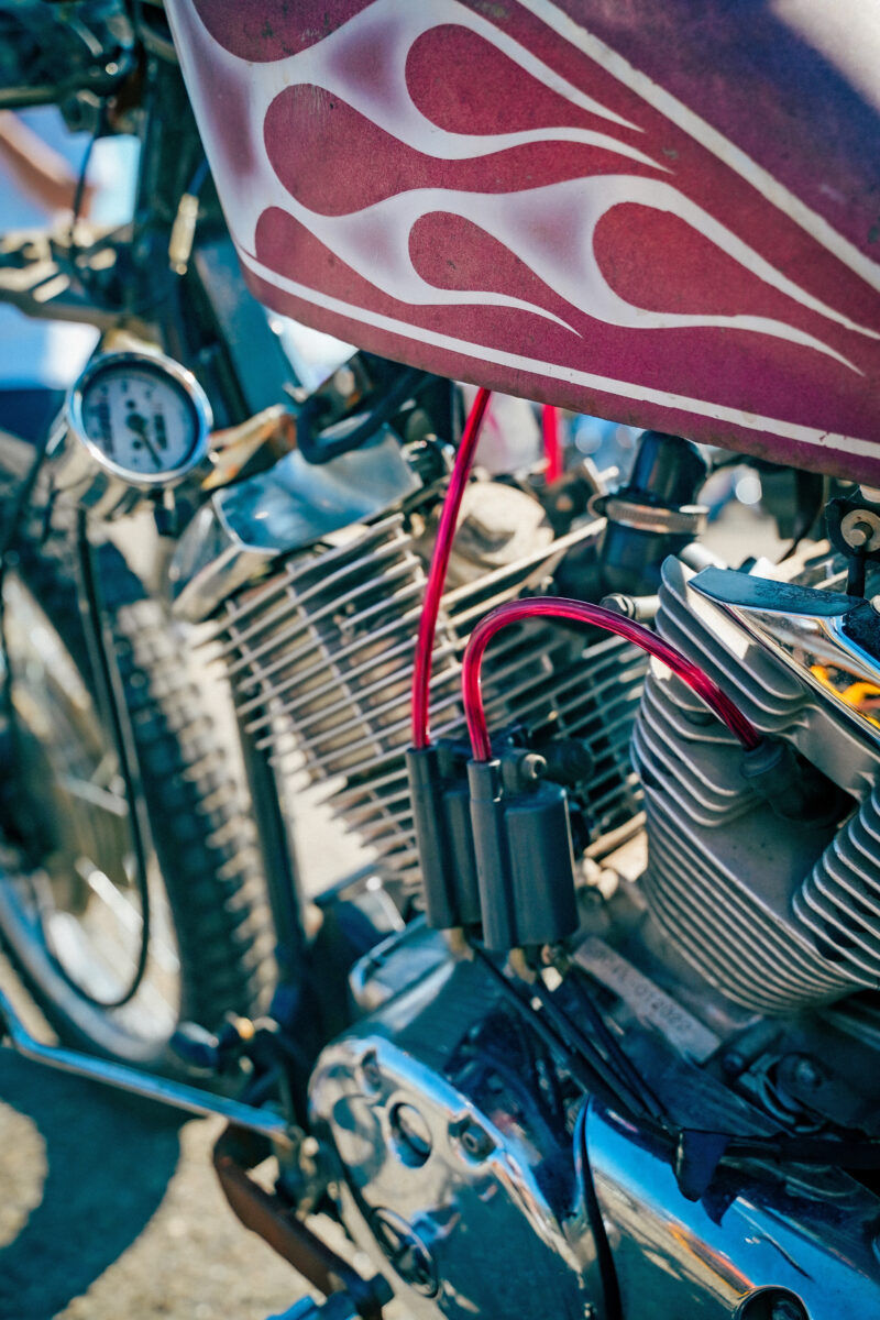 古着ミックススタイルのチョッパー乗り